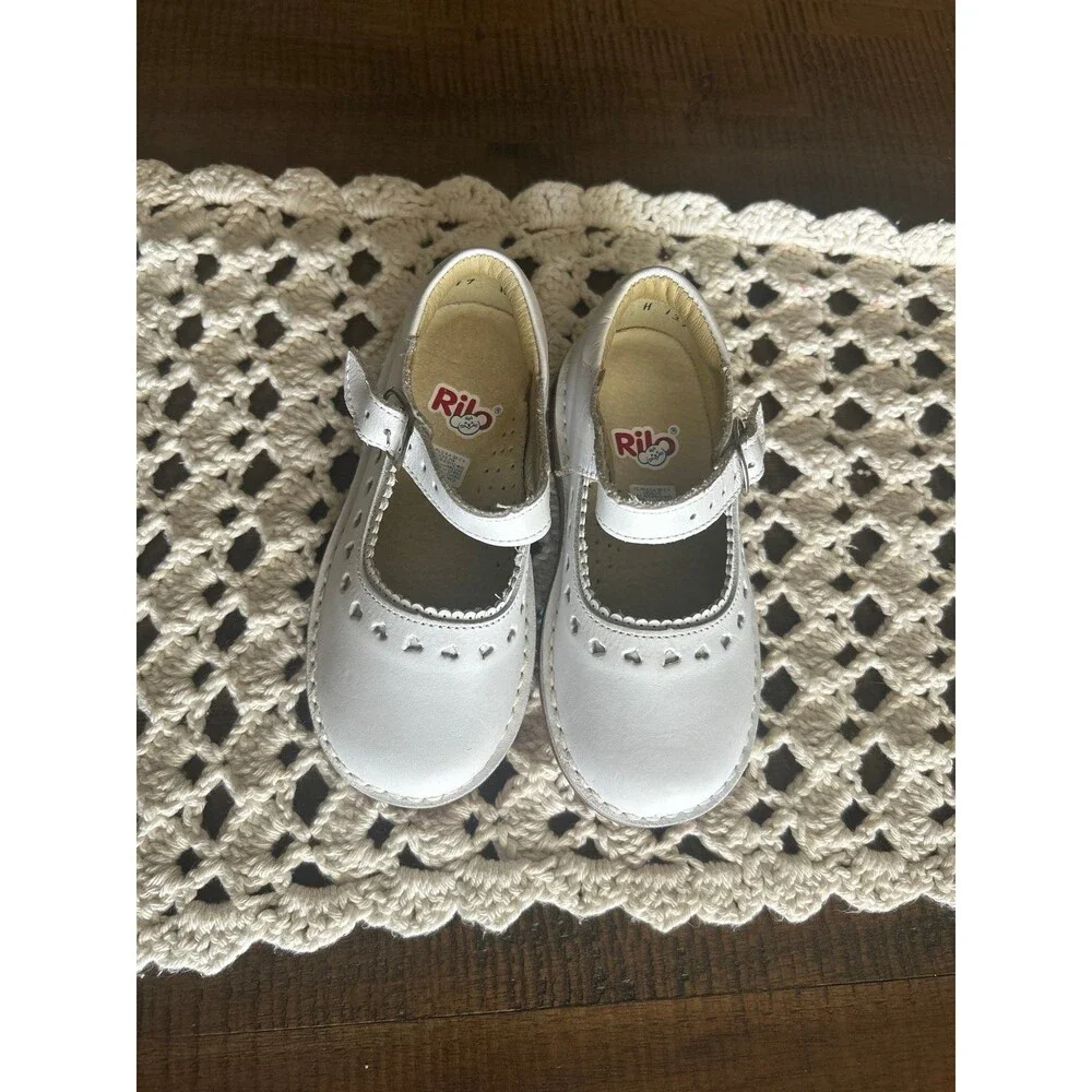 Rilo White Mary Jane Shoes Toddler Girls Size 9/10
